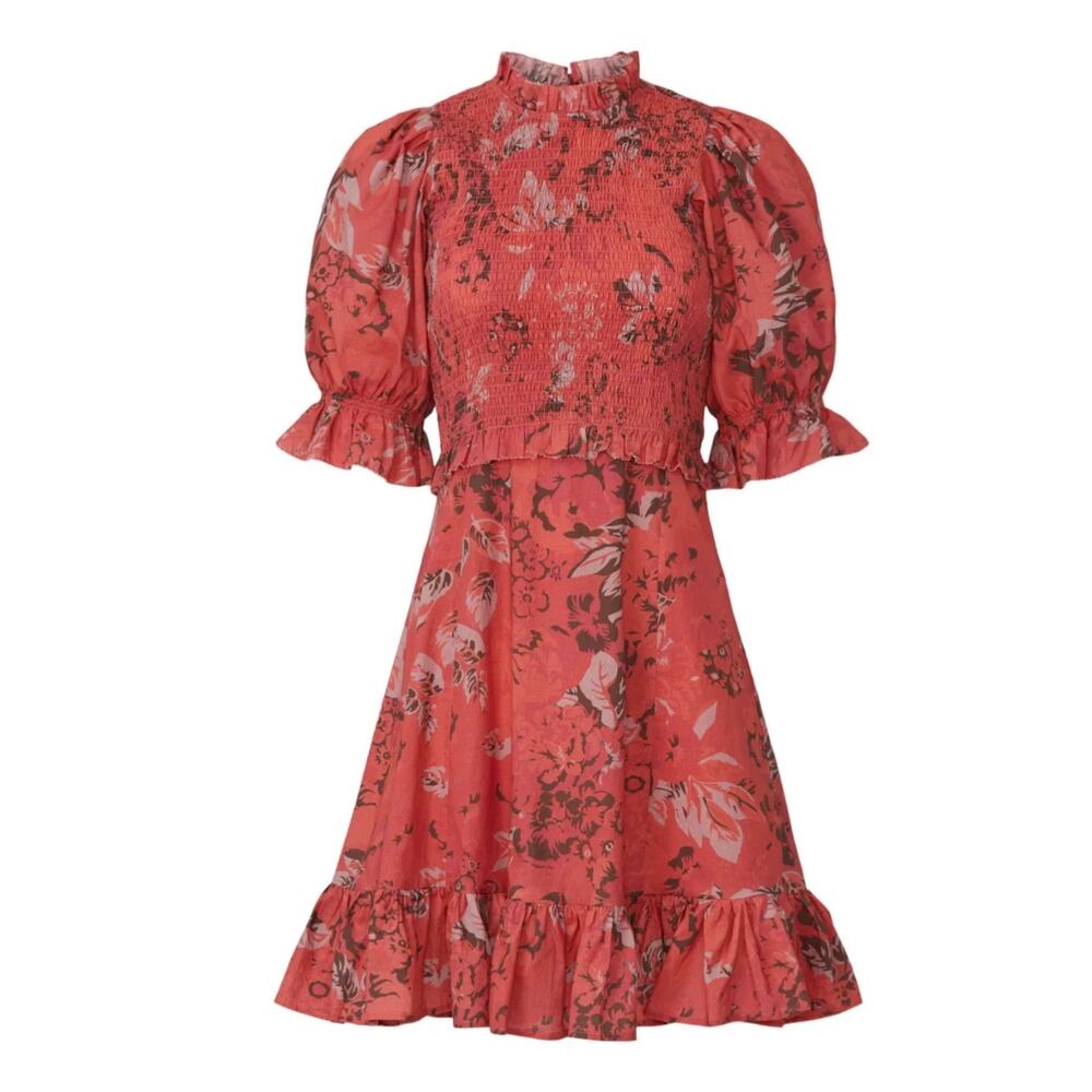 Area Stars Priya Smocked Floral Dress L